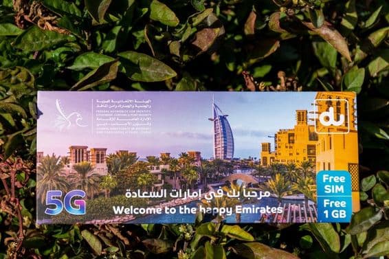 Forfait SIM pour touristes à Dubaï.