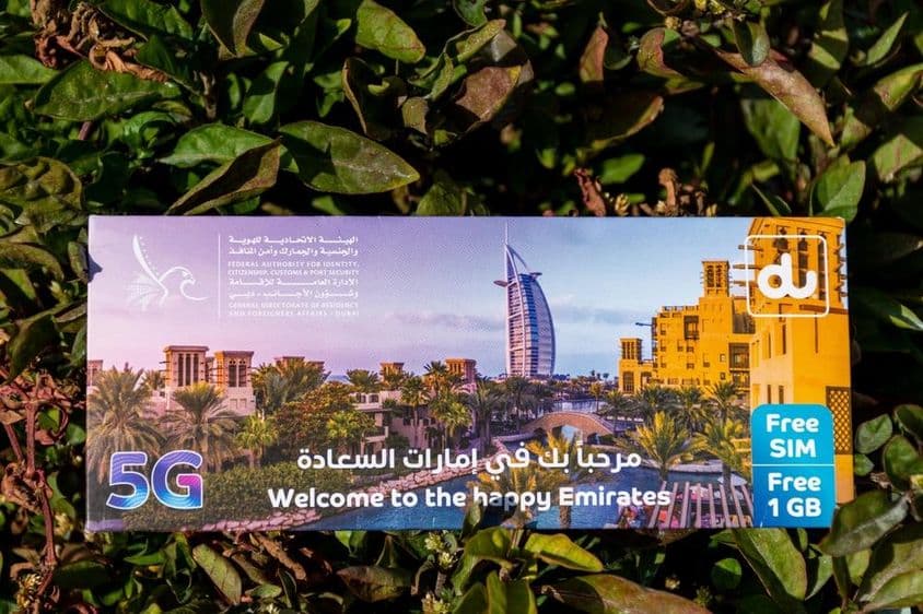 Forfait SIM pour touristes à Dubaï.