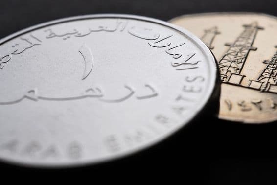 Pièce de 1 dirham des Émirats Arabes Unis.