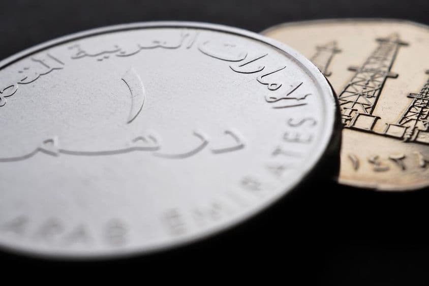 Pièce de 1 dirham des Émirats Arabes Unis.
