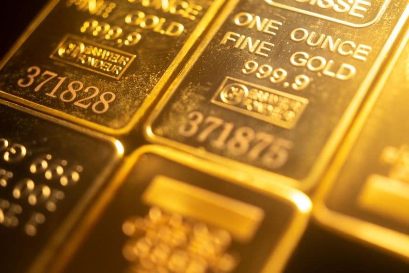 Barres d'investissement en or pur à 999,9.