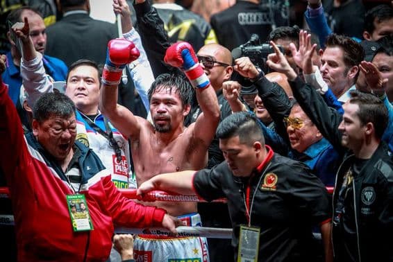 Manny Pacquiao champion de boxe.