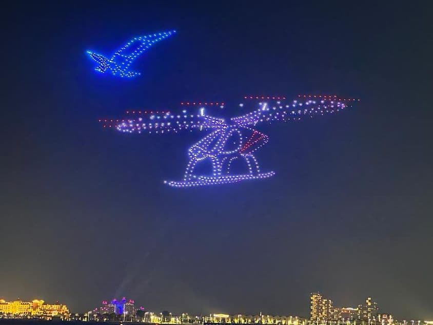 Spectacle de drones à Dubaï.