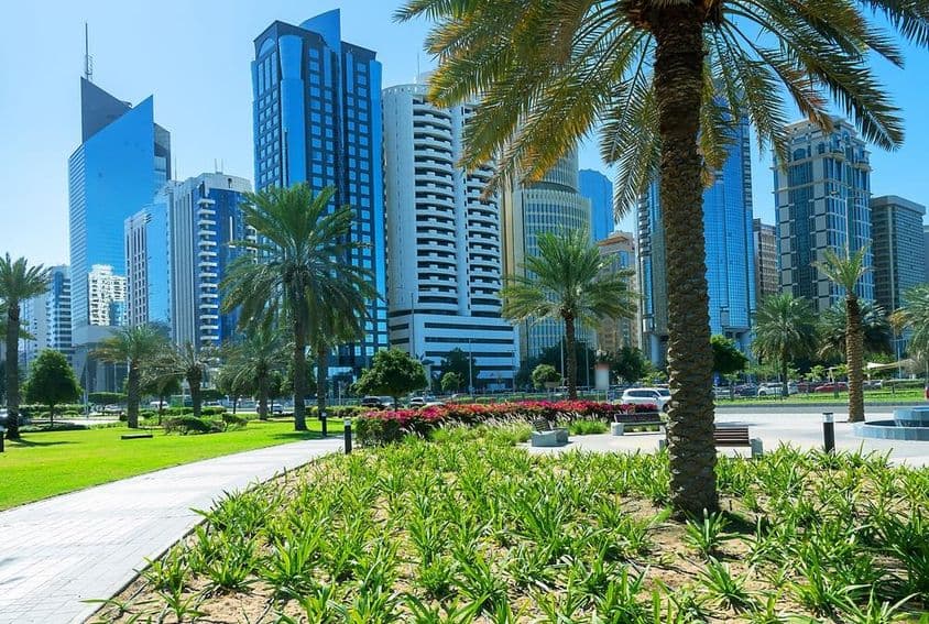 Gratte-ciels d'Abu Dhabi.