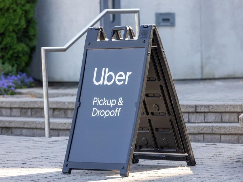 Point de prise en charge des passagers Uber.