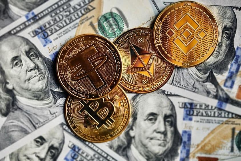 Stablecoins posés sur des dollars américains.