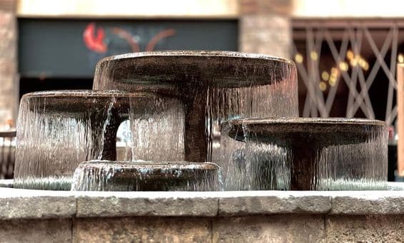 Fontaine gelée à Dubaï.
