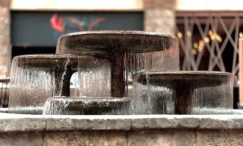 Fontaine gelée à Dubaï.