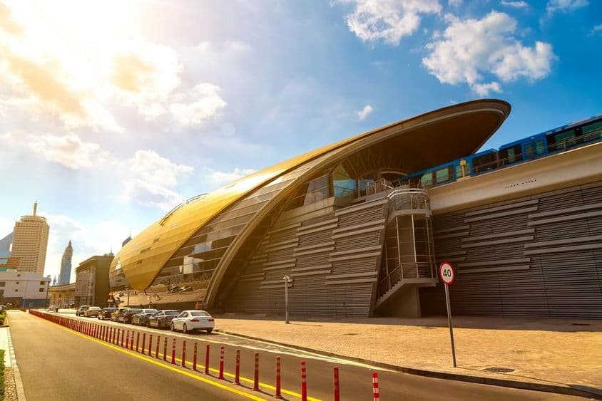Station de métro de Dubaï.
