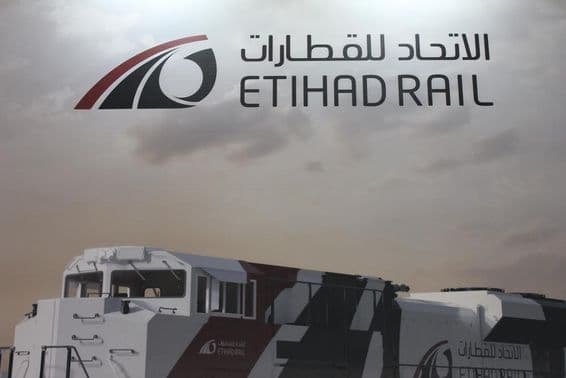 Etihad Rail des Émirats arabes unis.