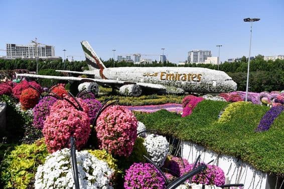 Jardin Miracle de Dubaï Airbus A380.