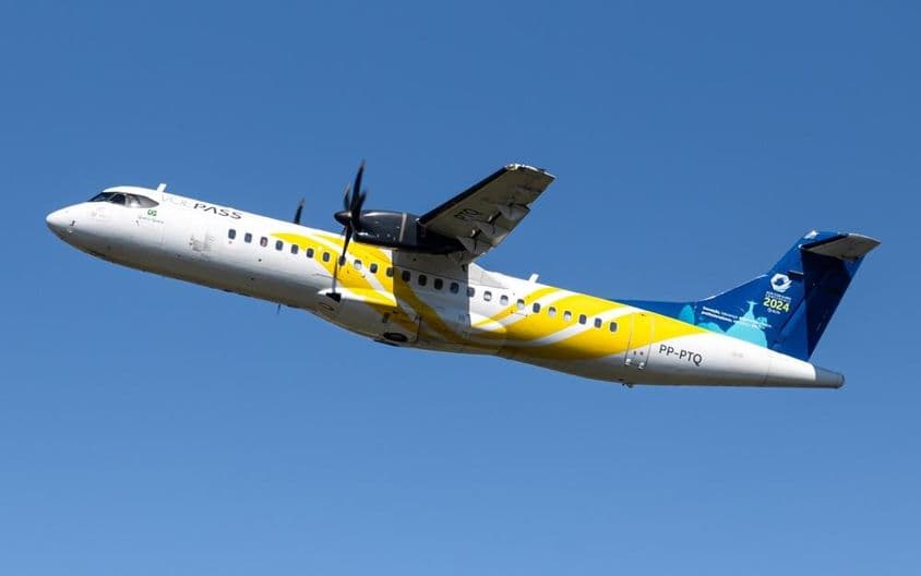 Avion ATR 72-600 en vol.