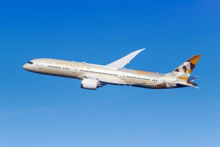 Avion Boeing 787-9 Dreamliner de Etihad Airways.
