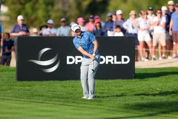 Bernd Wiesberger, golfeur professionnel autrichien, au Emirates Golf Club de Dubaï.