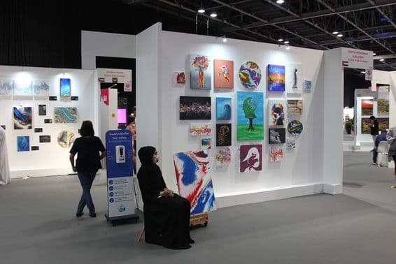 Espace d'exposition publique à l'exposition World Art Dubai.