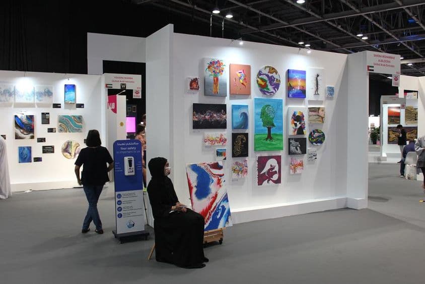 Espace d'exposition publique à l'exposition World Art Dubai.