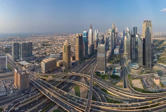 Intersection de la Rue Al Safa et de la Route Sheikh Zayed.