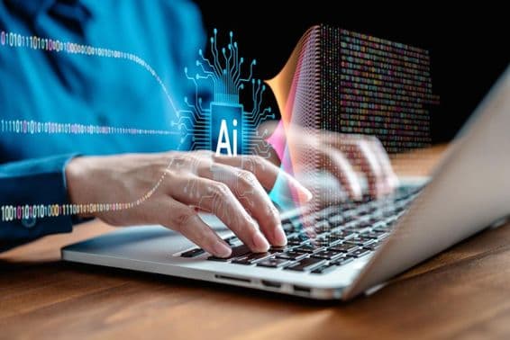 Scientifique travaillant avec l'apprentissage automatique et l'intelligence artificielle, ML.