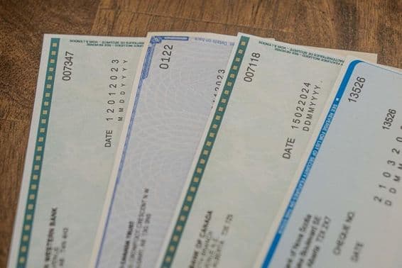 Chèques utilisés pour le paiement aux fournisseurs.