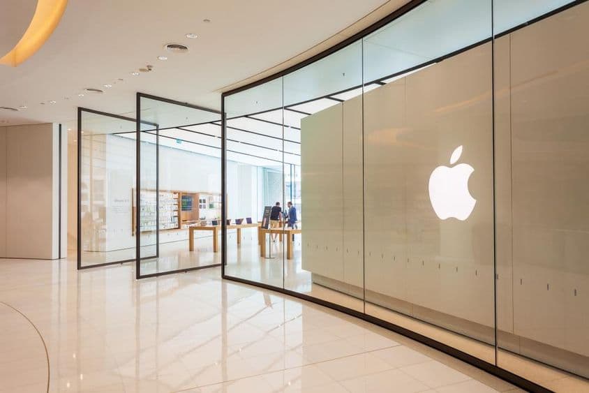 Magasin Apple situé dans le Dubai Mall, Émirats Arabes Unis.