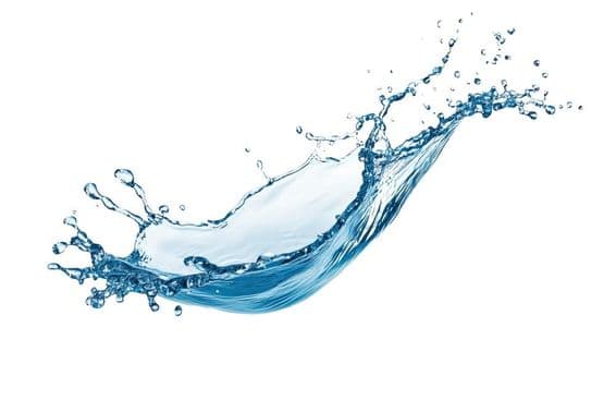 Éclaboussure d'eau courante.