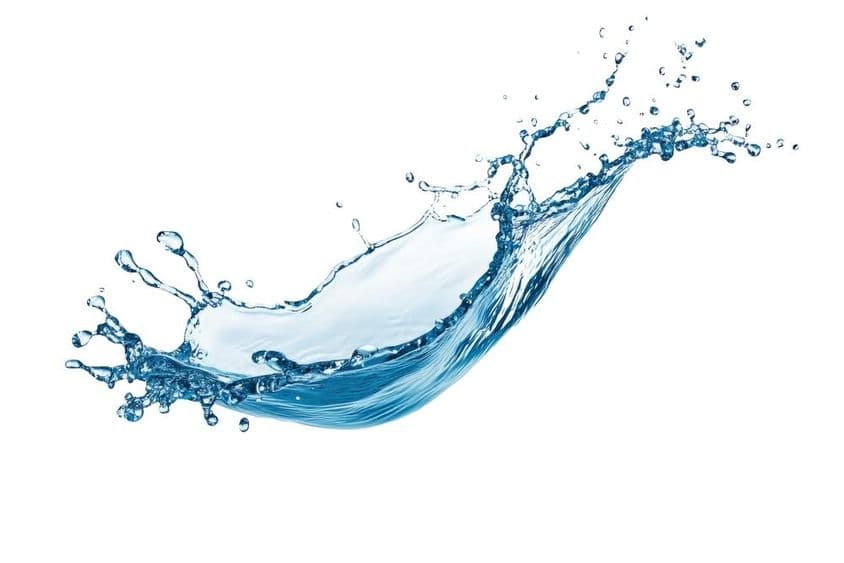 Éclaboussure d'eau courante.