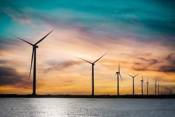 Éoliennes générant de l'électricité.