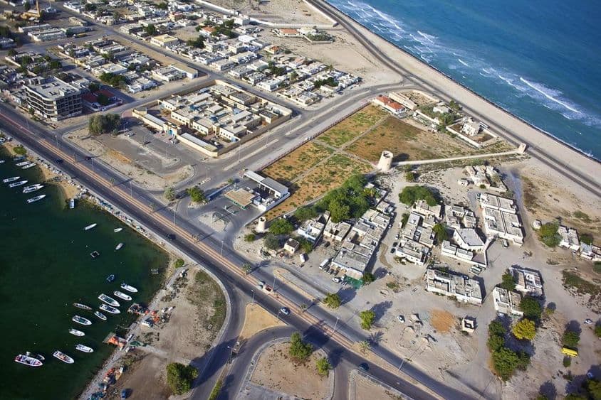Vue aérienne de Umm Al Quwain.