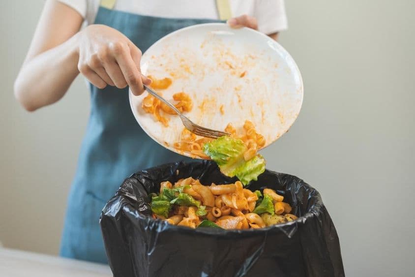Compostage des restes pour un gaspillage alimentaire respectueux de l'environnement.