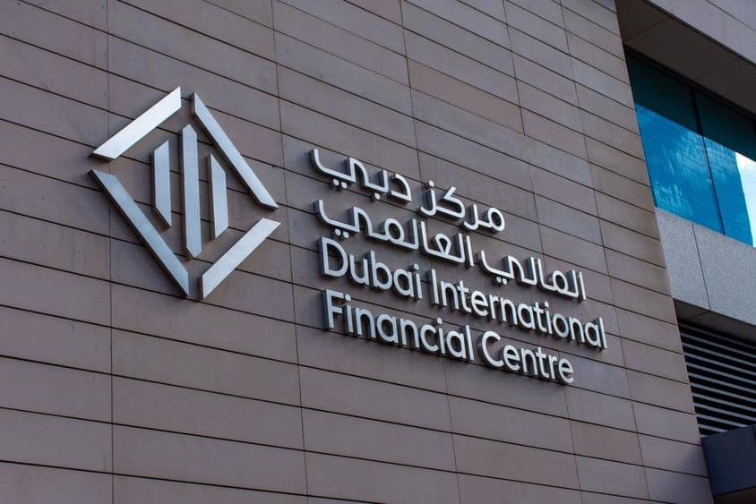 Signe et icône du Centre Financier International de Dubaï (DIFC).