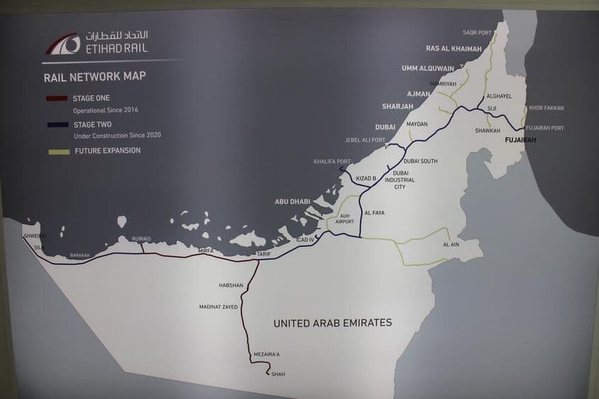 Carte d'Etihad Rail.