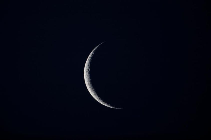 La Lune dans le ciel.
