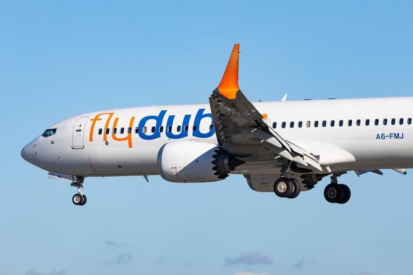 Avion Boeing 737-8max de la compagnie FlyDubai.