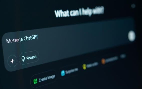 ChatGPT sur un écran d'ordinateur portable.