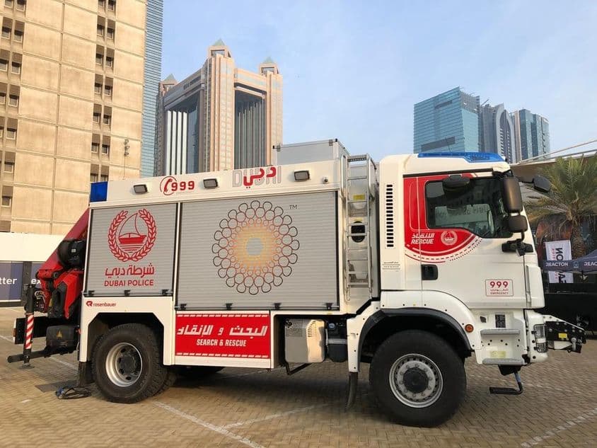 Camion de pompiers à Dubai.