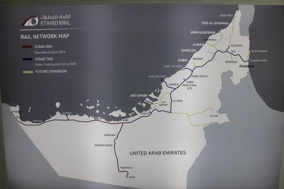 À l'exposition Middle East Rail 2021 - le plus grand événement professionnel de l'industrie ferroviaire et du métro.