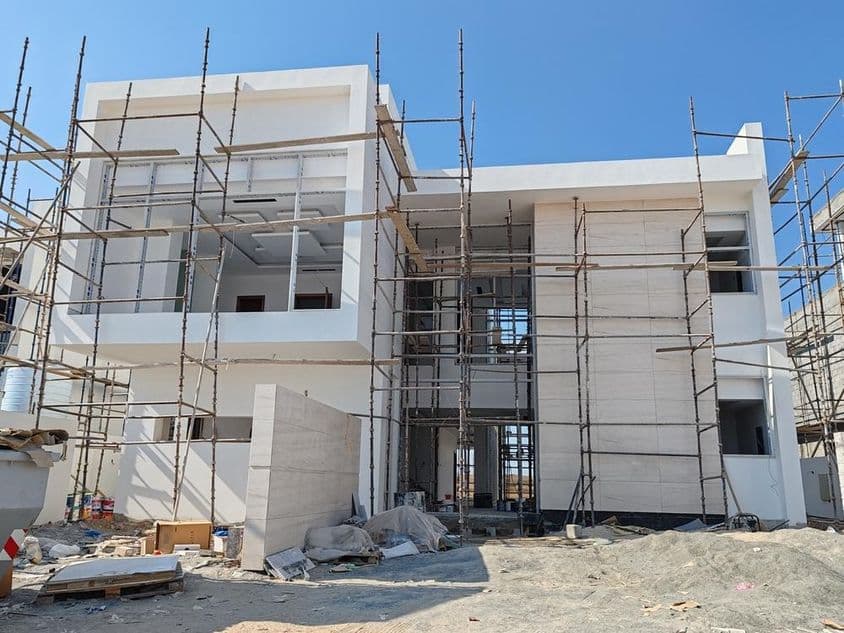 Construction d'une villa à Dubaï.