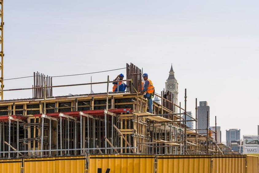 Chantier de construction à Dubaï.