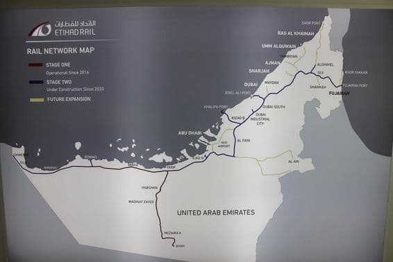 Carte d'Etihad Rail.