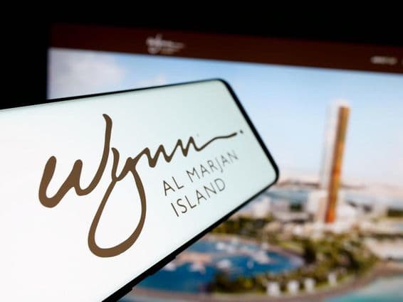 Logo du centre touristique Wynn Al Marjan Island aux Émirats arabes unis.