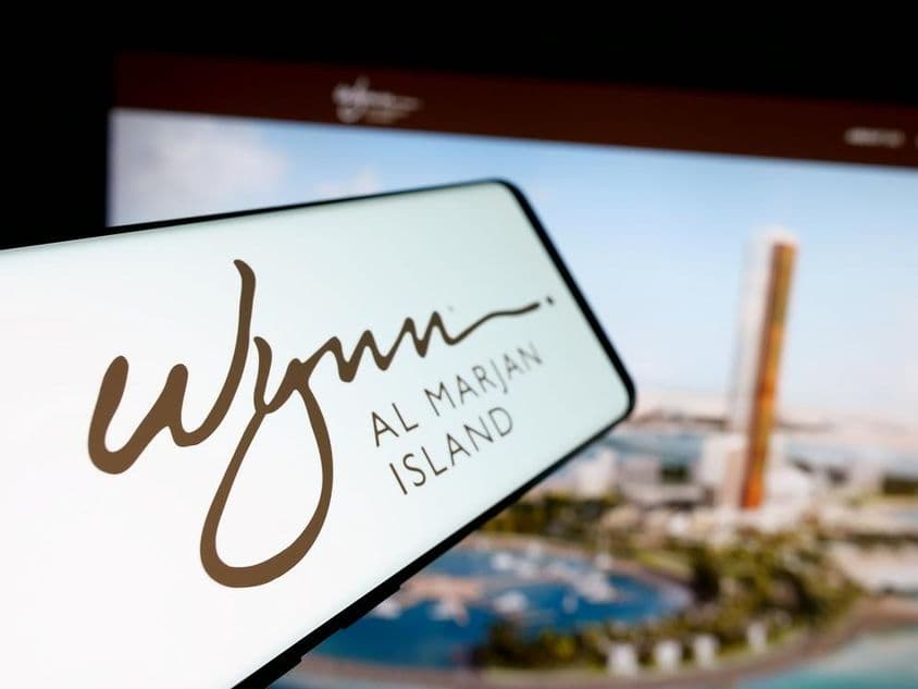 Logo du centre touristique Wynn Al Marjan Island aux Émirats arabes unis.