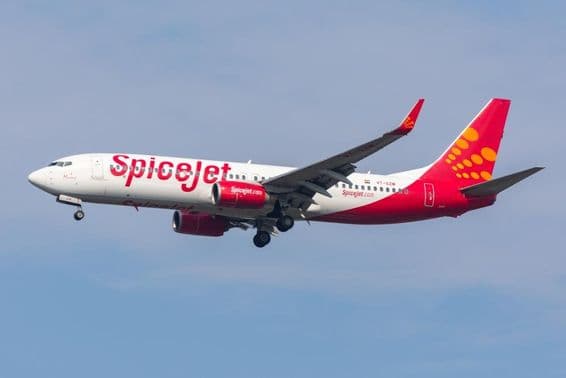 Un avion Boeing 737-800 de SpiceJet.
