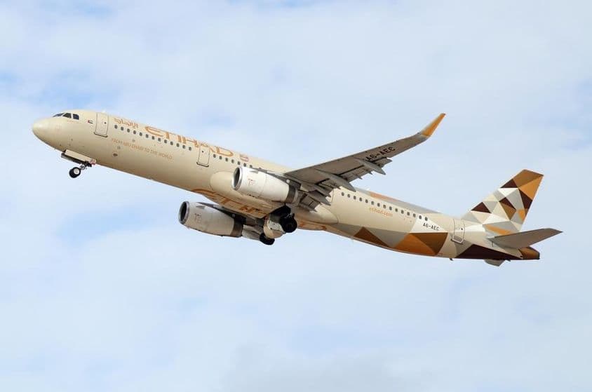 Airbus A321-231 - Etihad Airways décollant de l'aéroport Ben Gourion.