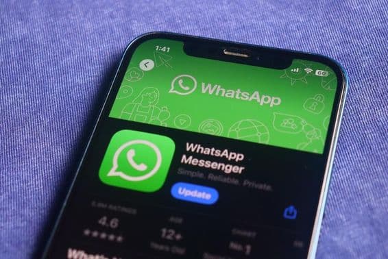 Application de messagerie instantanée WhatsApp.