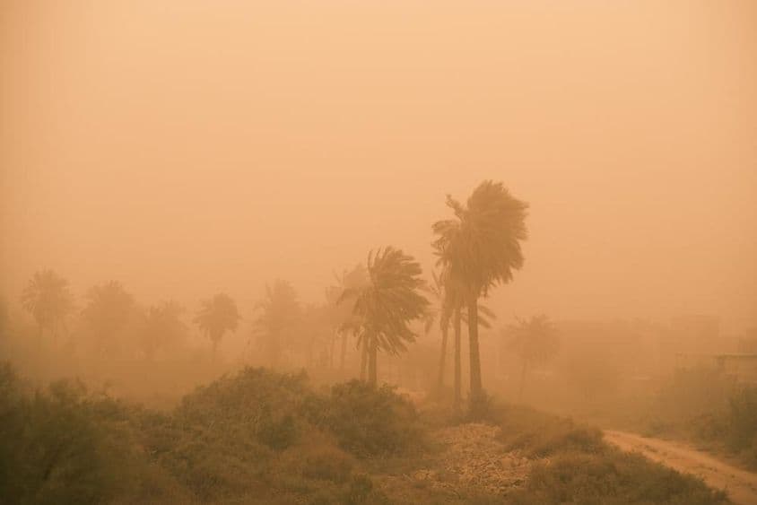 Tempête de sable dans la ville de Bassora.