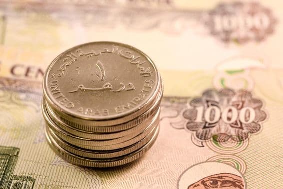 Billets et pièces en dirhams.