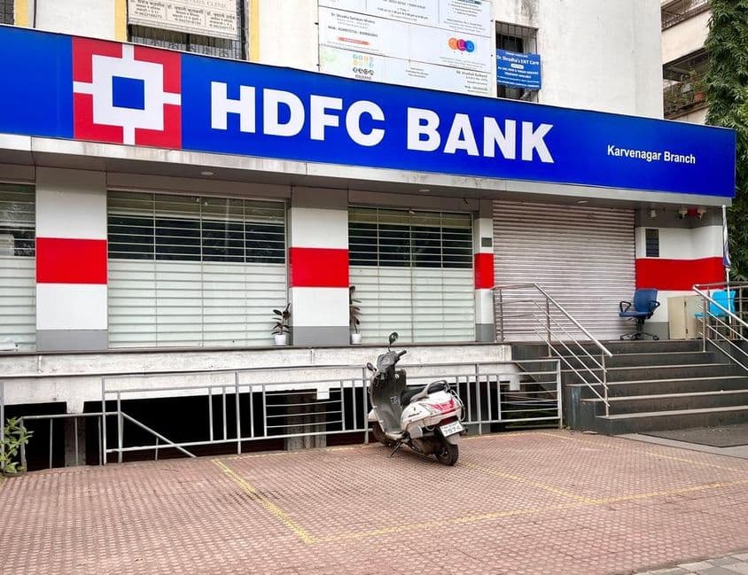 Entrée de la banque HDFC.