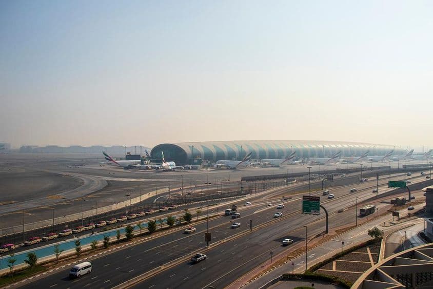 Vue de l'Aéroport International de Dubaï.