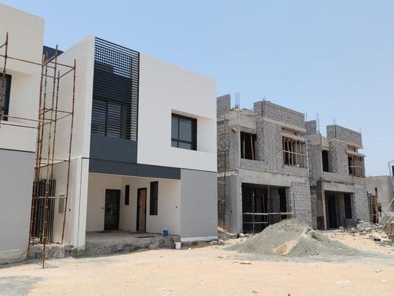Maisons ou villas en construction à Dubaï.