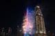 Feux d'artifice au Burj Khalifa le 31 décembre 2023